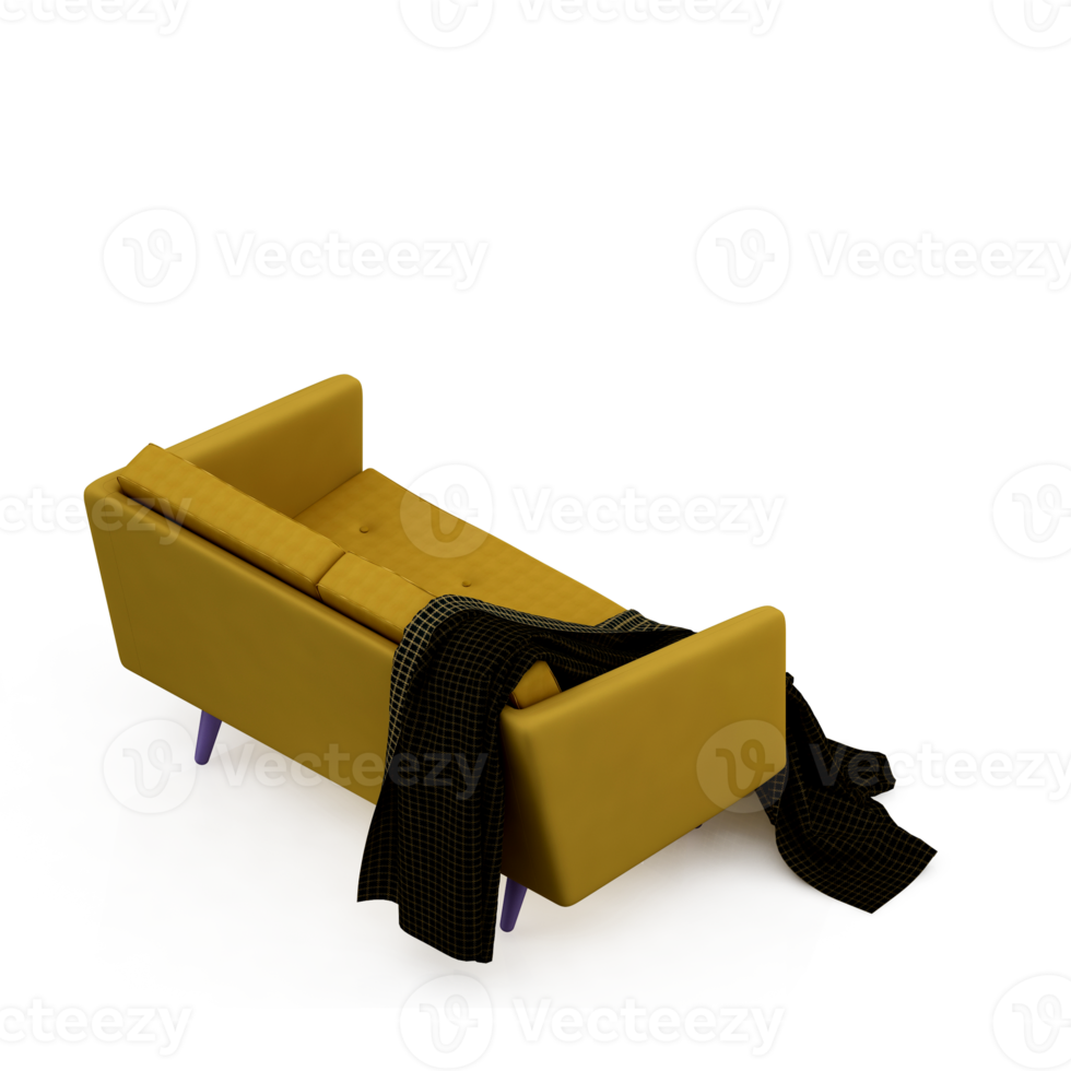 Isometric Armchair Isolated 3D render png