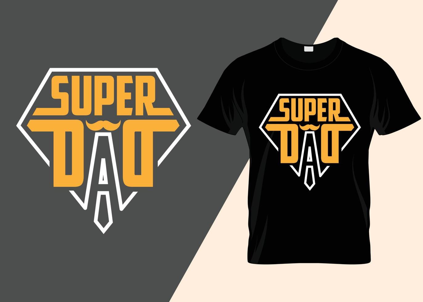 diseño de camiseta de super papá diamante vector