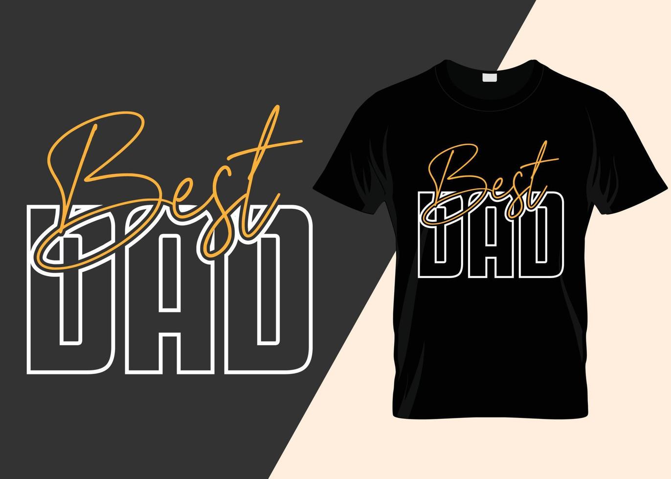 Best dad minimalist tshirt design vector