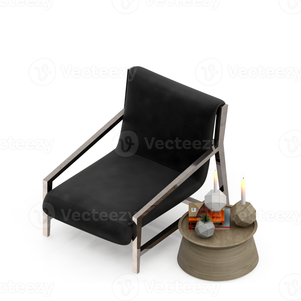 Isometric Armchair Isolated 3D render png