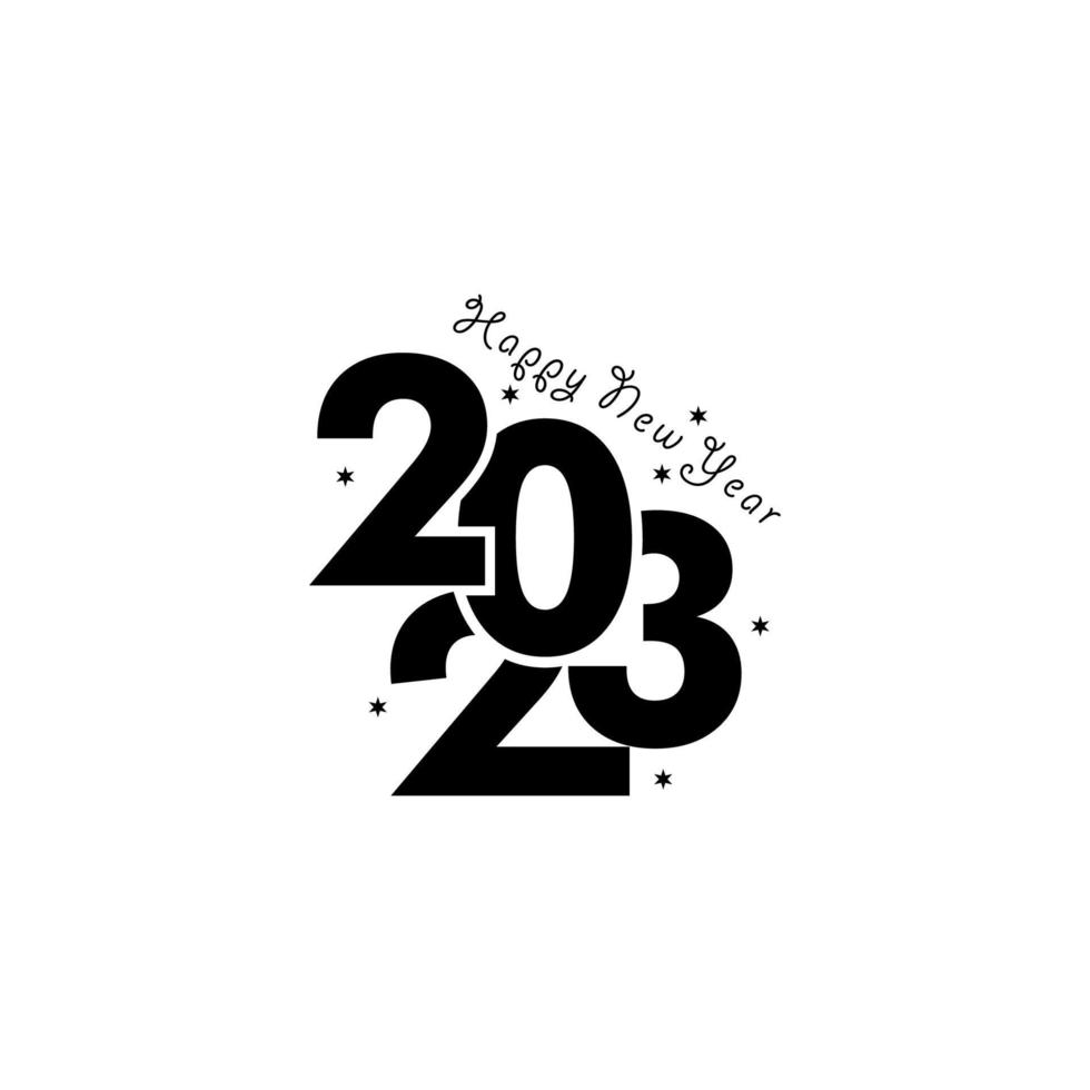 2023 logo vector icon, happy new year vector template