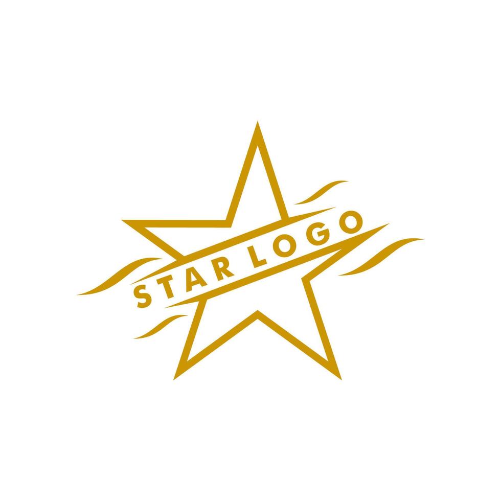 elegant star vector icon, star logo design template