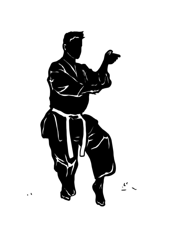 pencak silat icono vector logo silueta