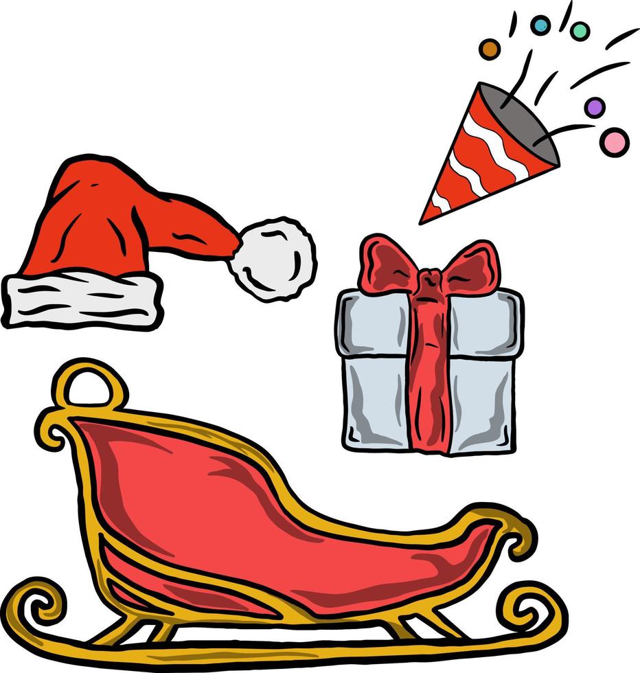 icon funny handrawn vector for christmas