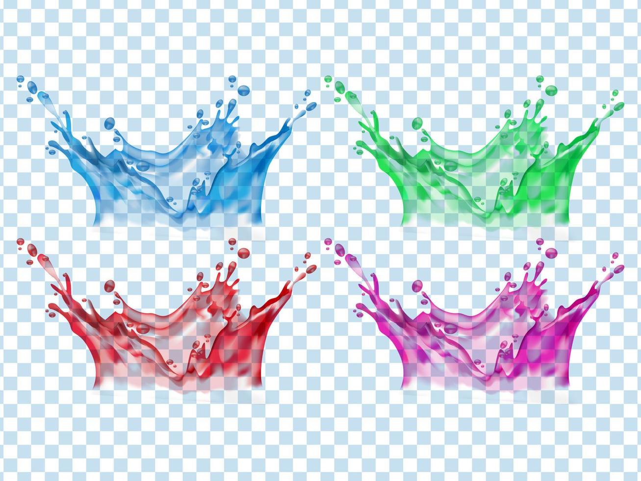 A very beautiful crown shaped splash of water vector
