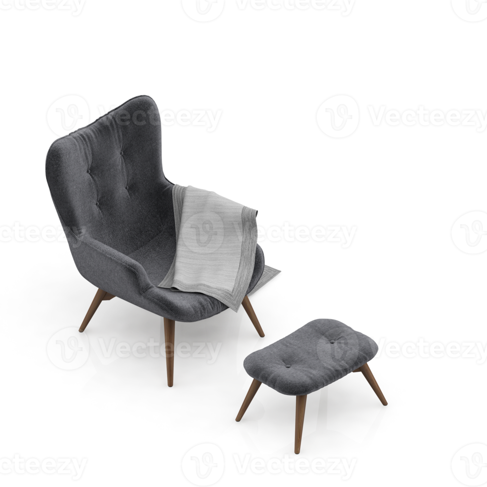 Isometric Armchair Isolated 3D render png