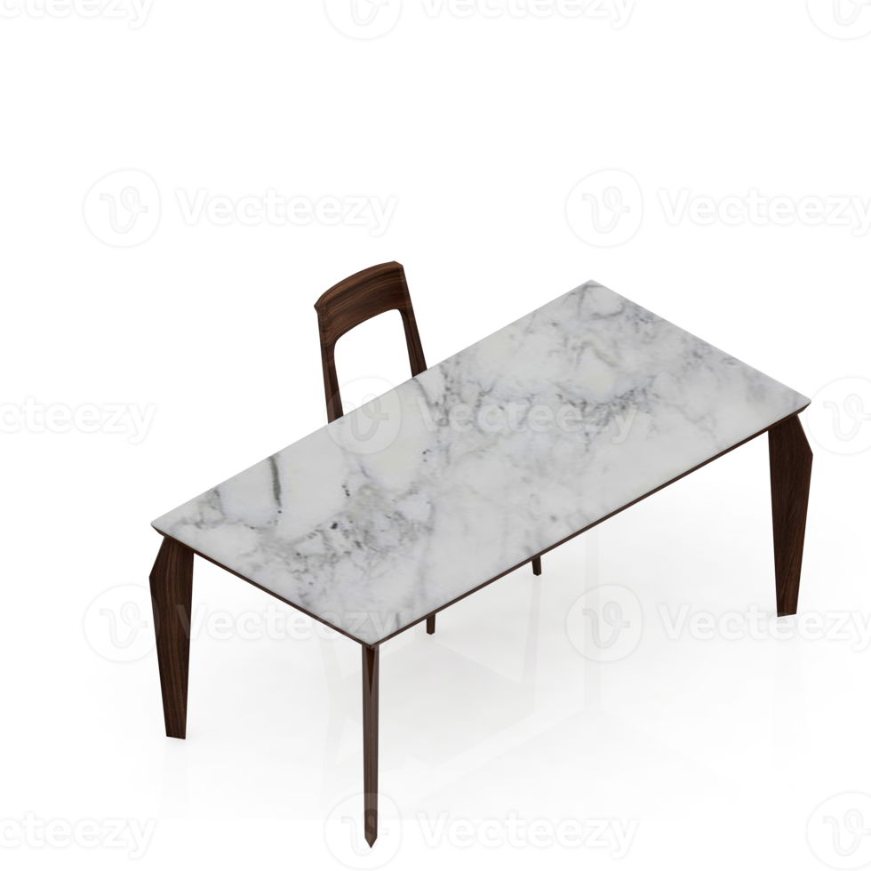 Isometric Table 3D render png