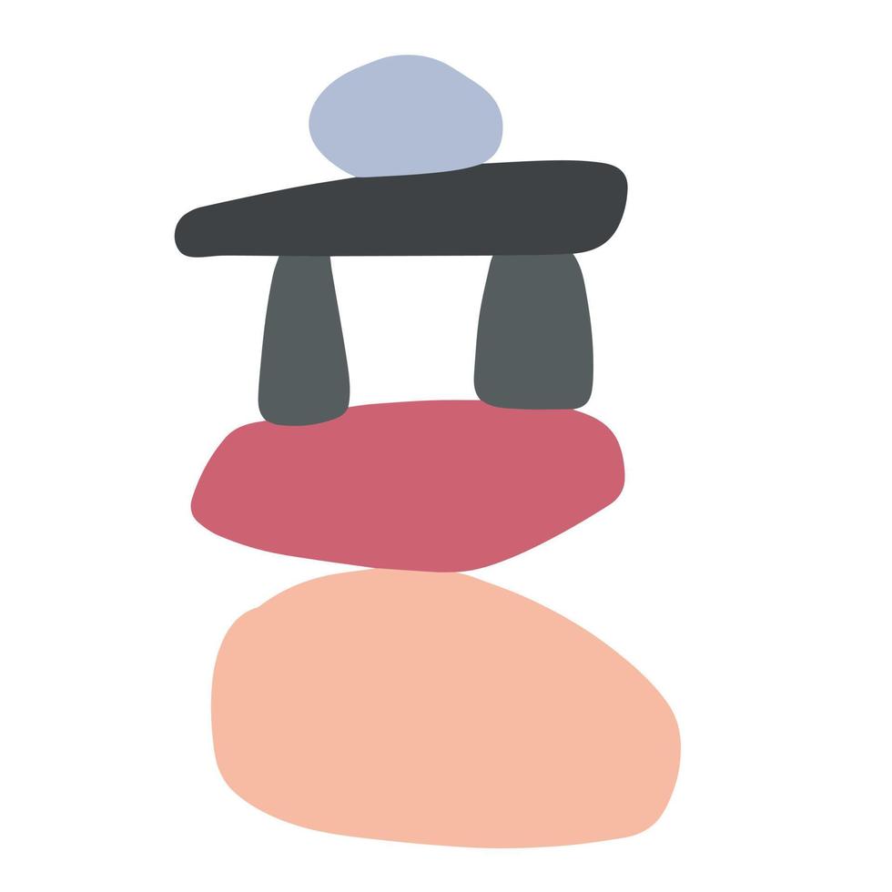 Balance stones for spa. Zen concept of concentration. Simple illustration vector