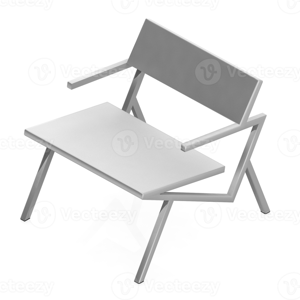 chaise isométrique rendu isolé 3d png