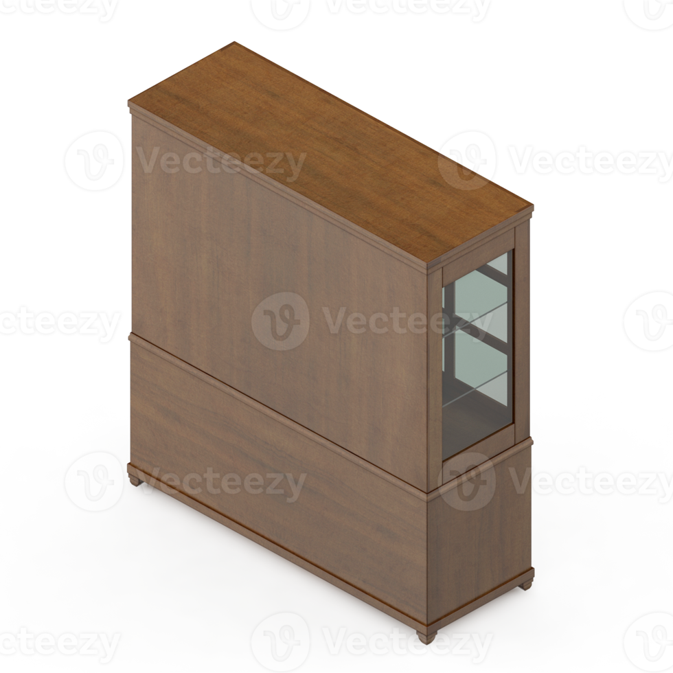 Isometric Cabinet 3D render png