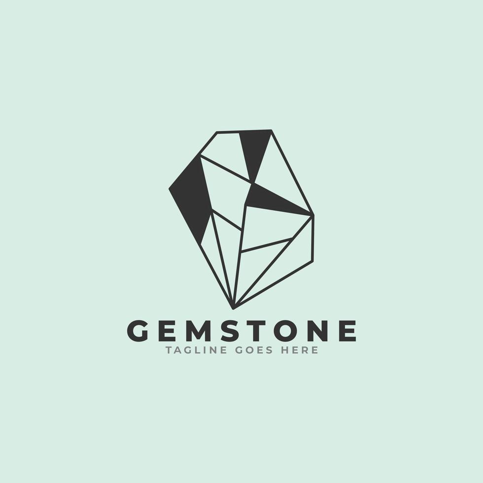 Gemstone logo vector icon illustration.