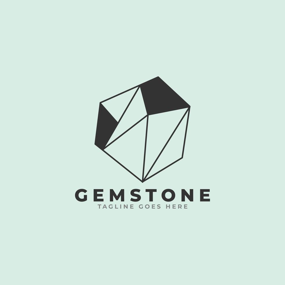 Gemstone logo vector icon illustration.