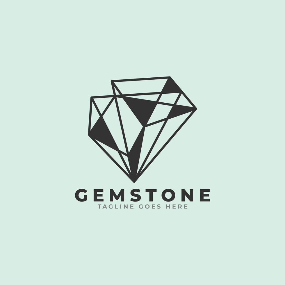 Gemstone logo vector icon illustration.