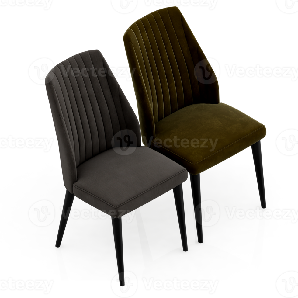 chaise isométrique rendu isolé 3d png