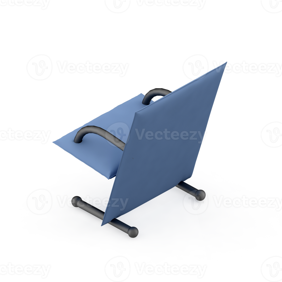 cadeira isométrica 3d renderização isolada png