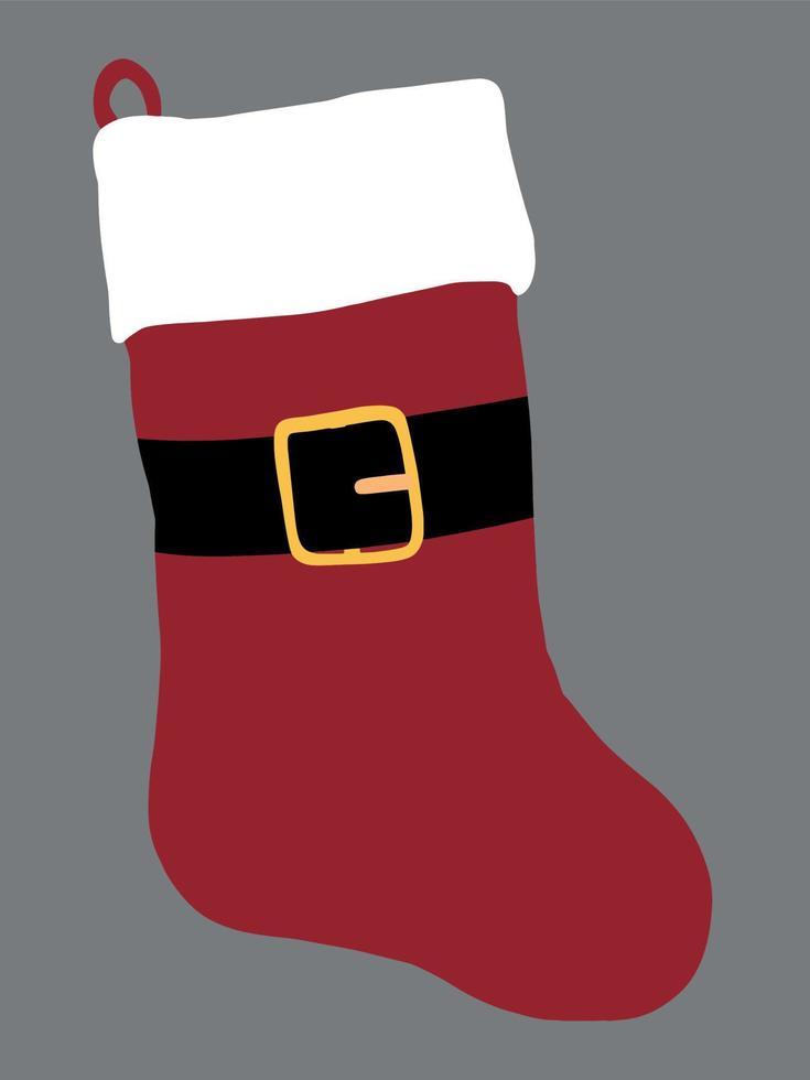ilustración de calcetín de navidad vector