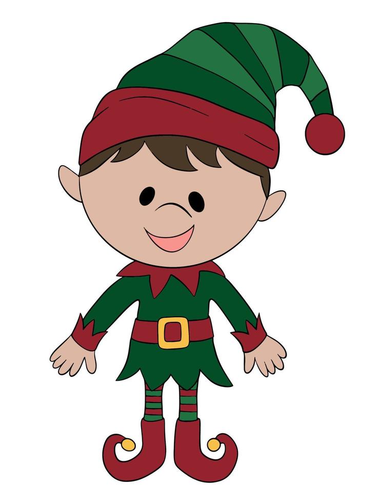 ilustración de duende navideño vector