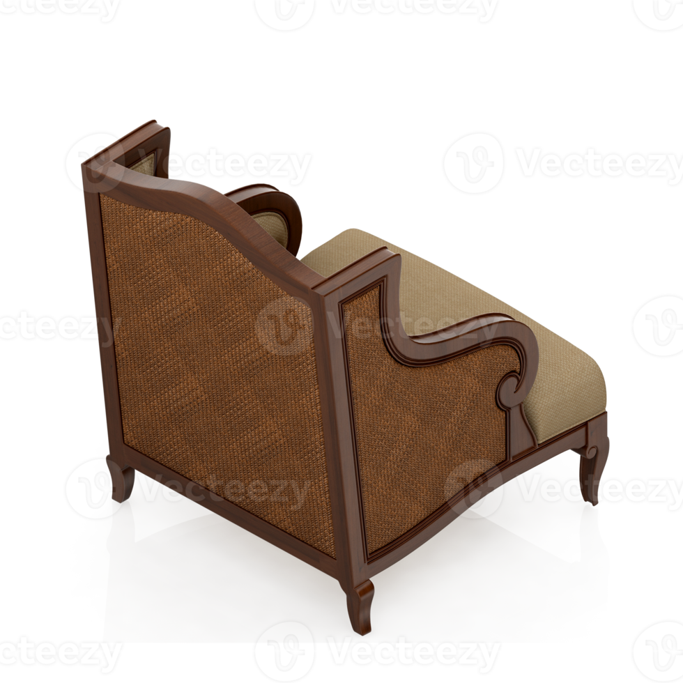 Isometric Armchair Isolated 3D render png