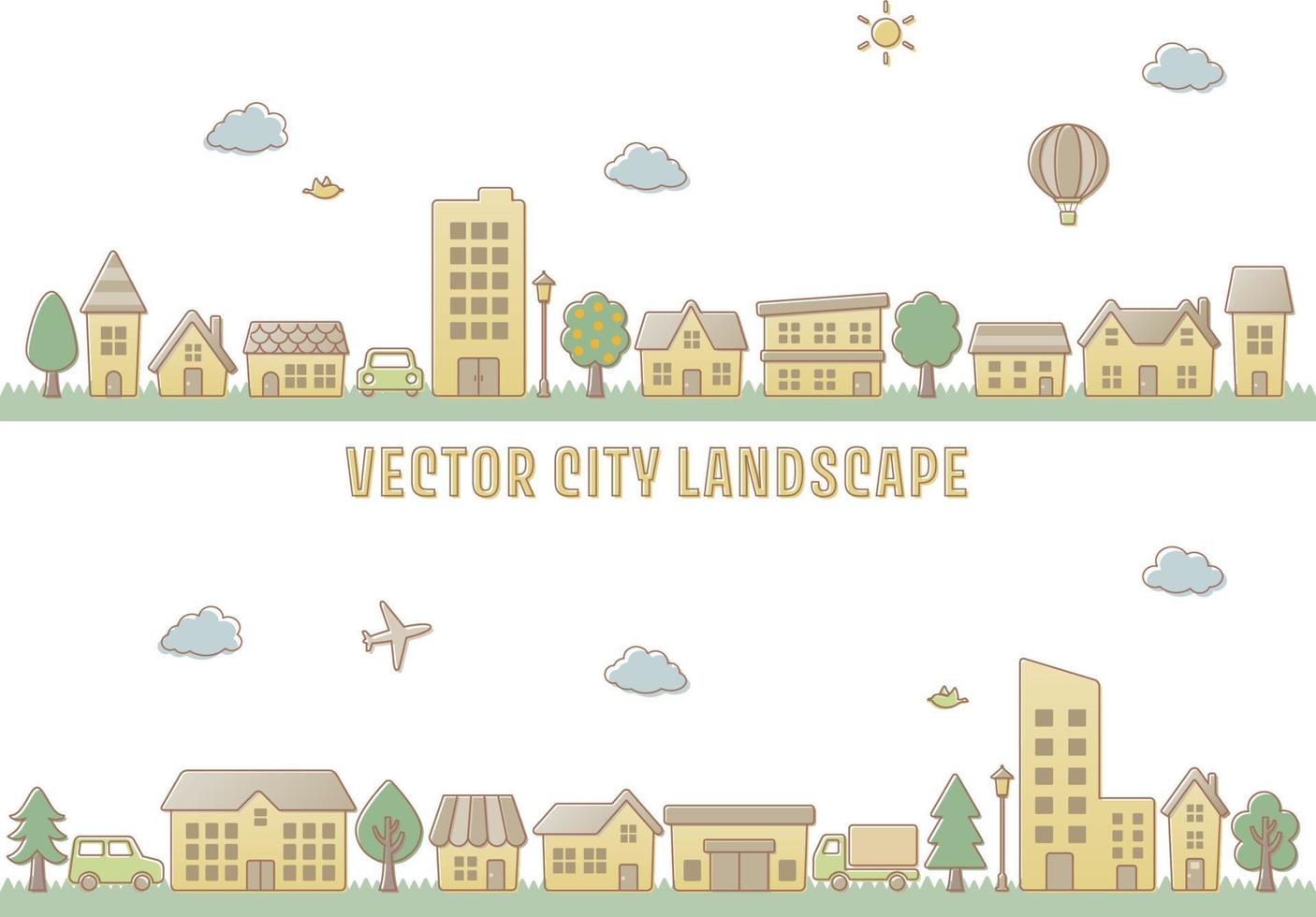 ilustración vectorial de paisaje urbano para el fondo vector