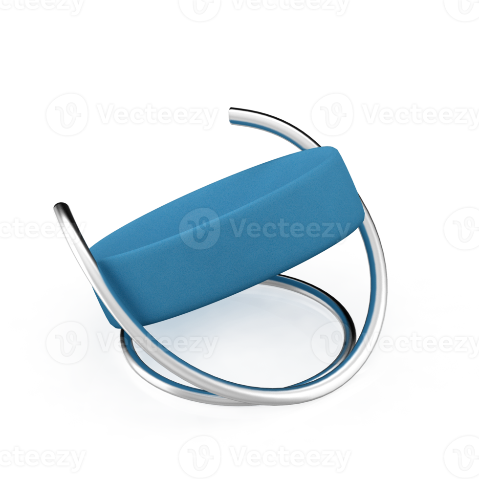 Isometric Chair 3D isolated rendering png