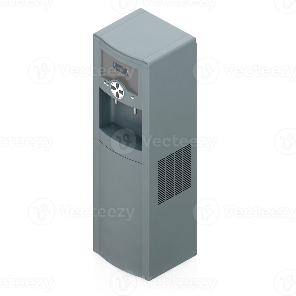 Isometric Water Dispenser 3D render png