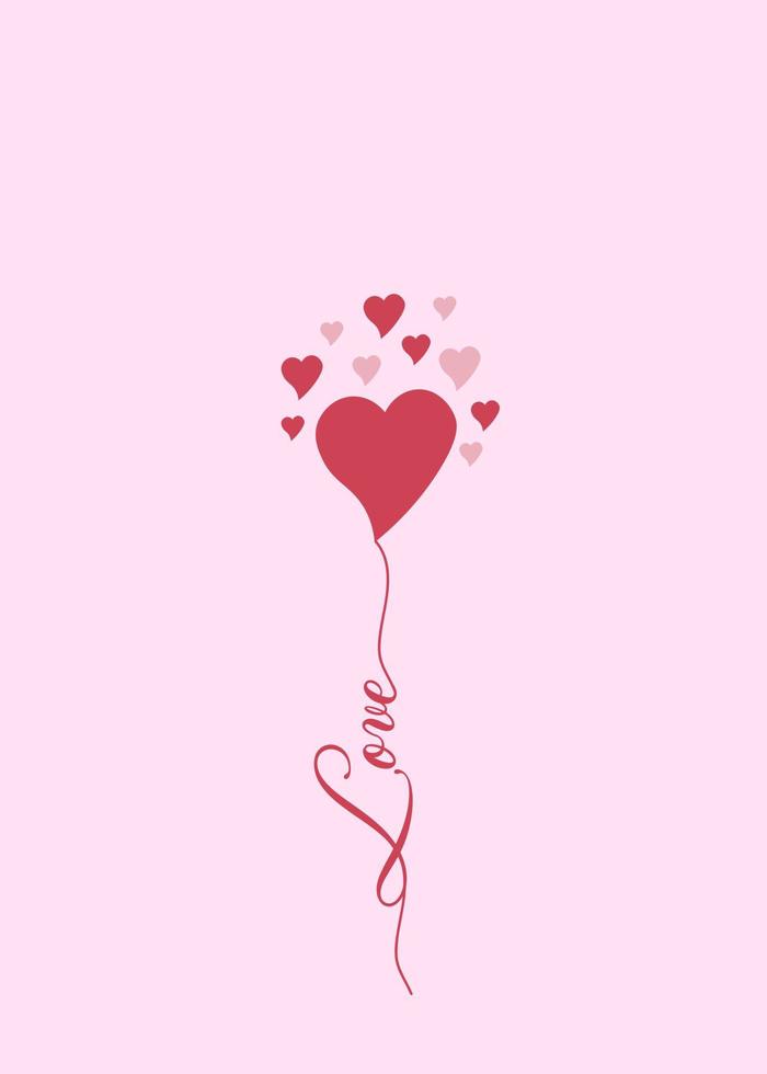 Valentine's day Cards in Minimalism. Collection includes trendy greeting cards vector