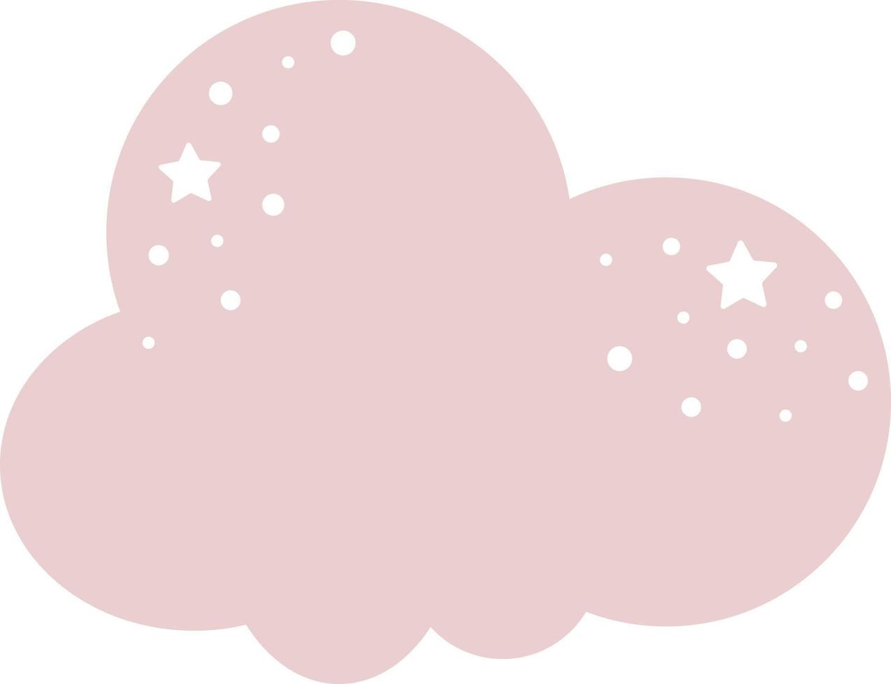 Cute cloud on background. Vector illustration.