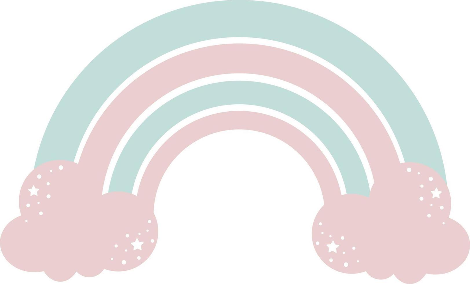 arco iris escandinavo para la decoración de la pared de la habitación de los niños vector