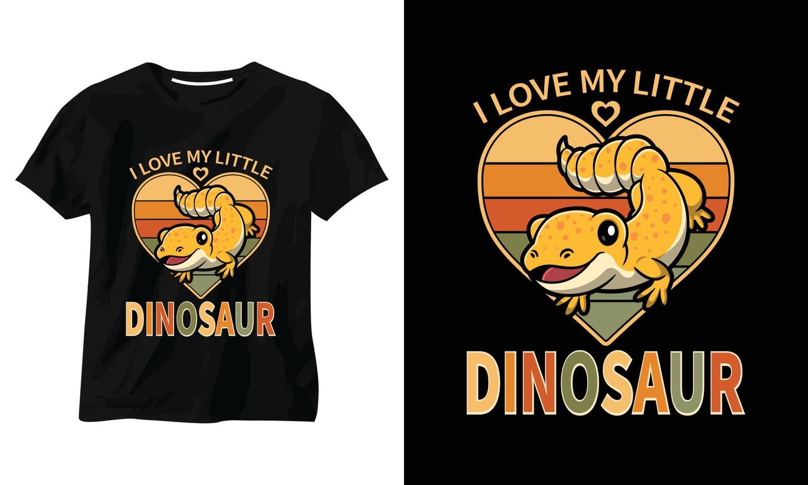 amo mi pequeño diseño de camiseta de dinosaurio vector