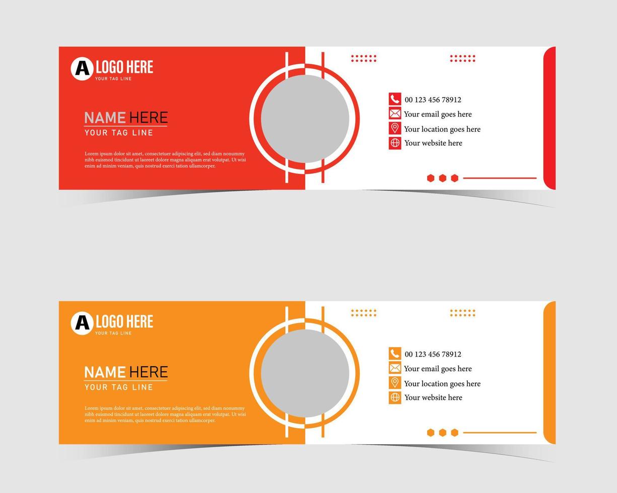 Corporate email signature template design. vector