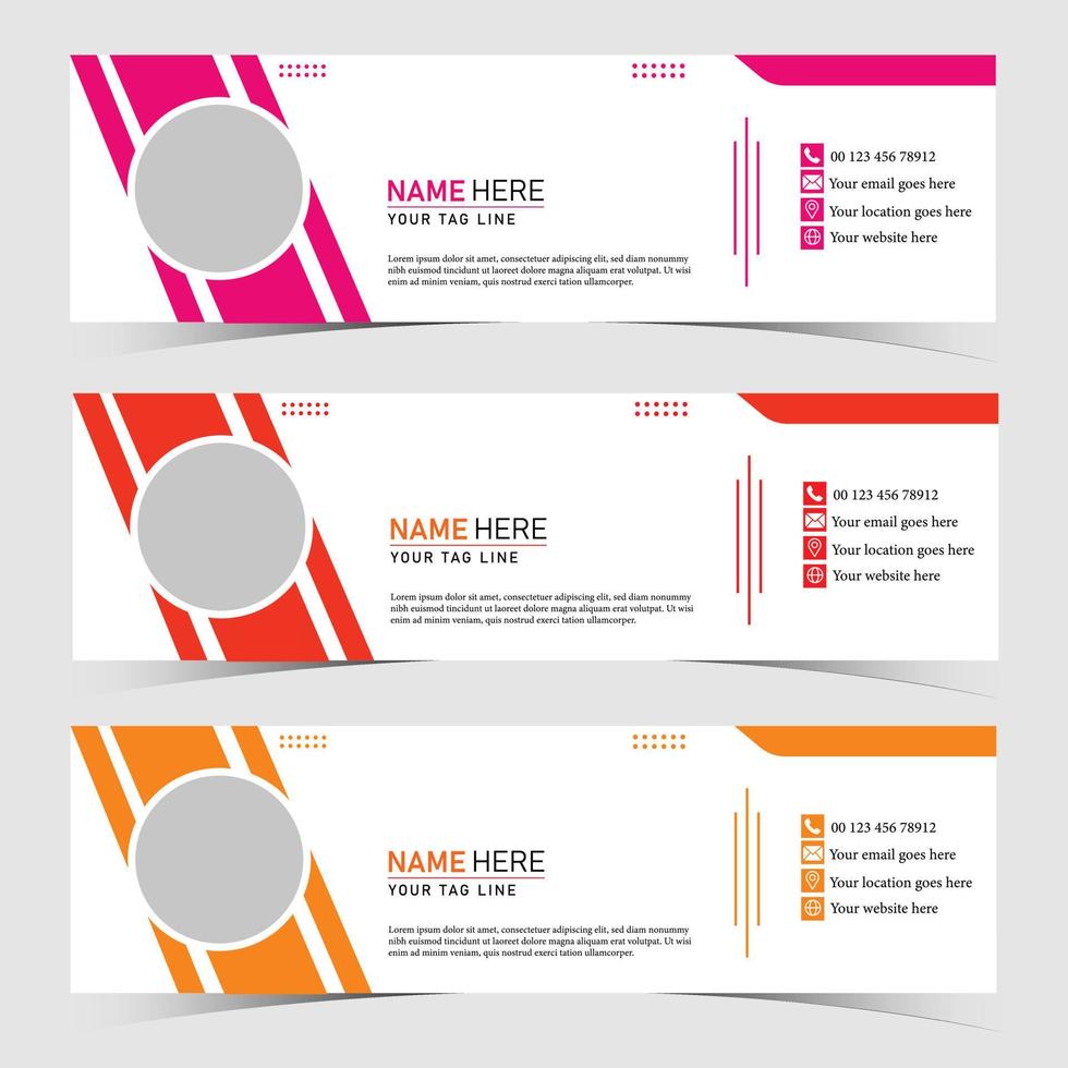 Corporate Email Signature Template vector