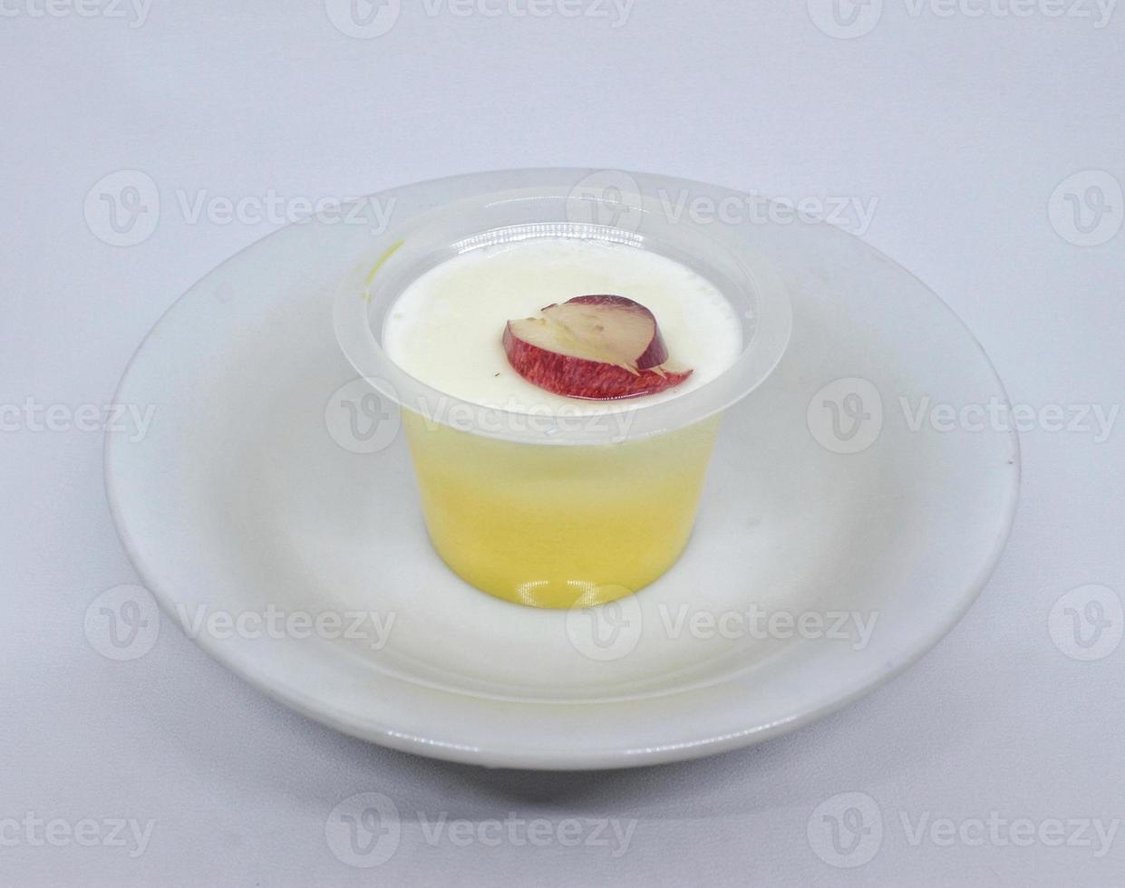 Mango flavored fruit pudding photo