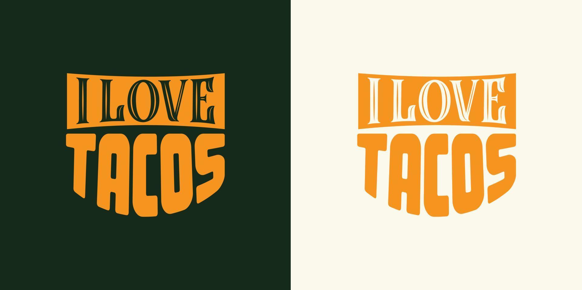 Taco lettering with vector illustration Cinco de mayo funny hand-drawn typography Set of taco lettering with vector illustration cinco de mayo funny hand drawn typography