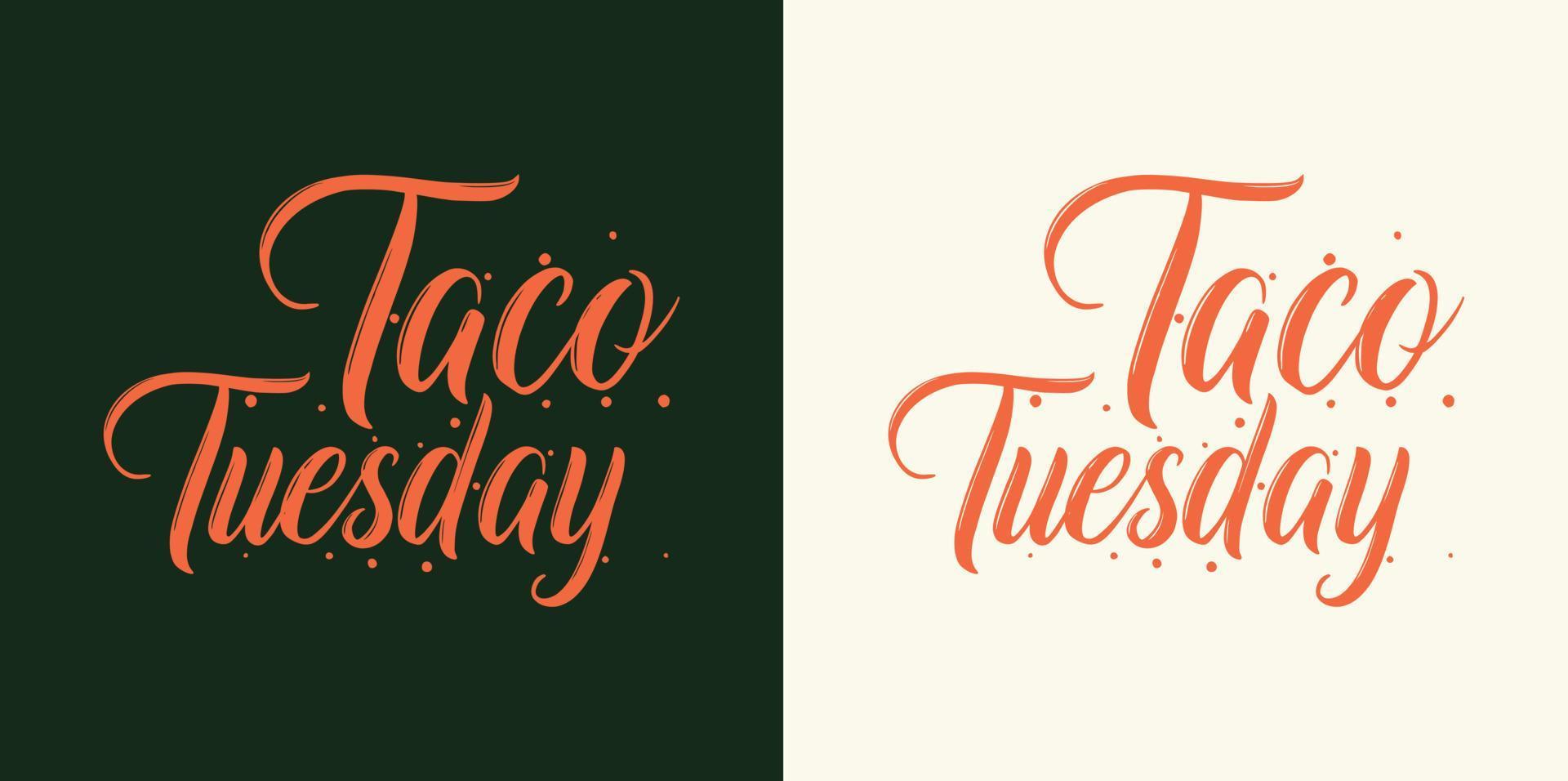 Taco lettering with vector illustration Cinco de mayo funny hand-drawn typography Set of taco lettering with vector illustration cinco de mayo funny hand drawn typography