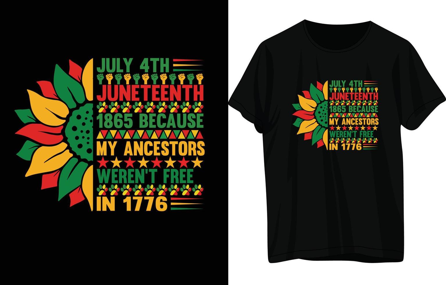 Juneteenth T-Shirt Design vector