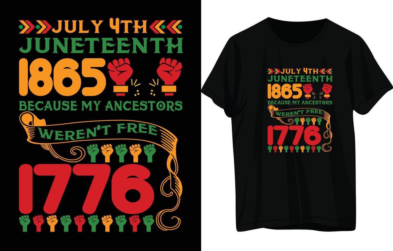 Juneteenth T-Shirt Design vector