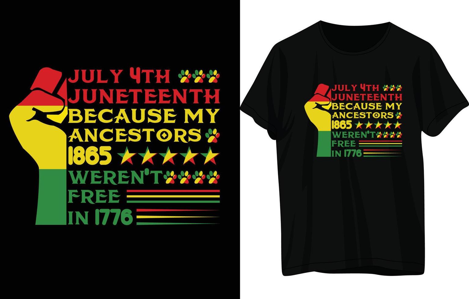 Juneteenth T-Shirt Design vector