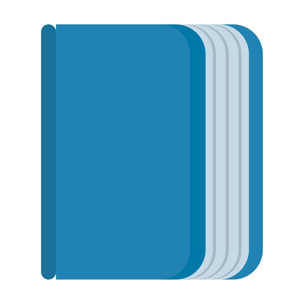 libro de texto azul vector