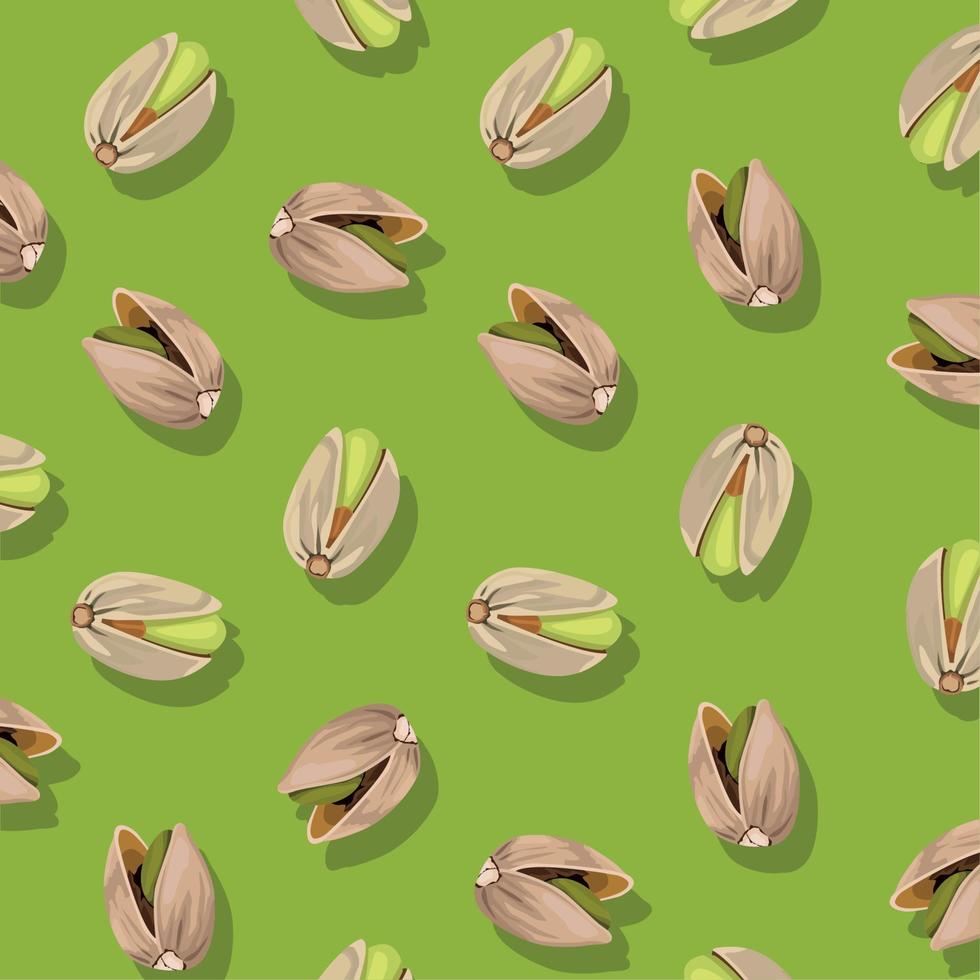 patrón de producto de semillas de pistachos vector