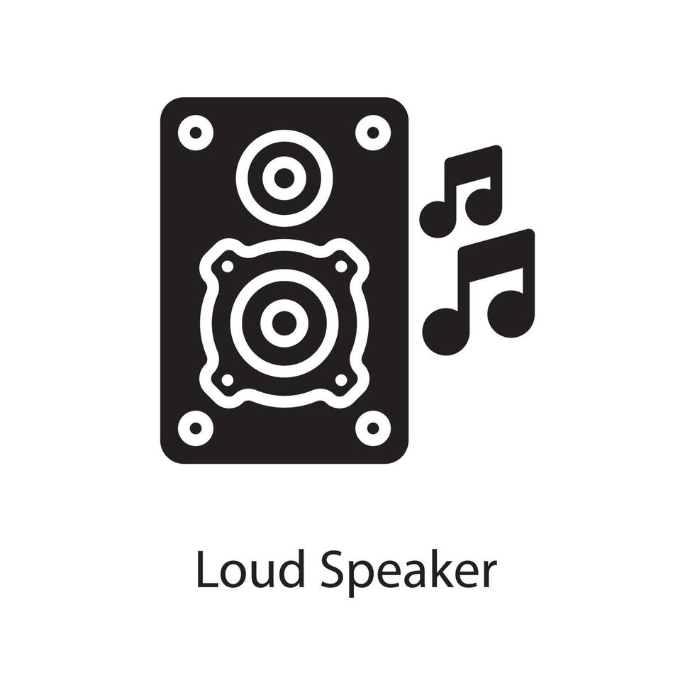 Loud Speaker  Vector Solid Icon Design illustration. Love Symbol on White background EPS 10 File