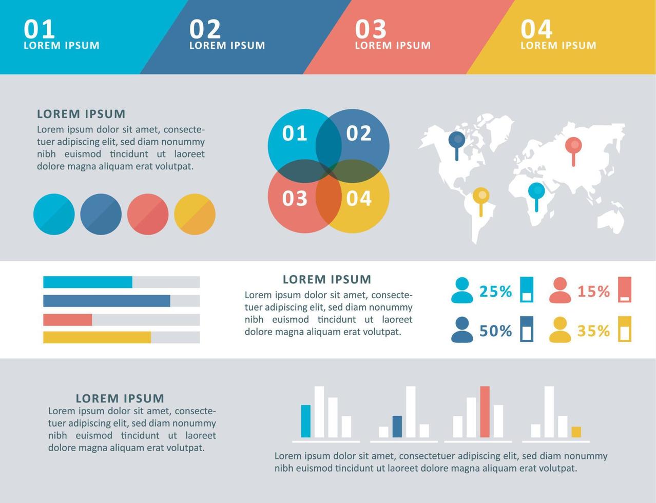 statistics population infographic template vector