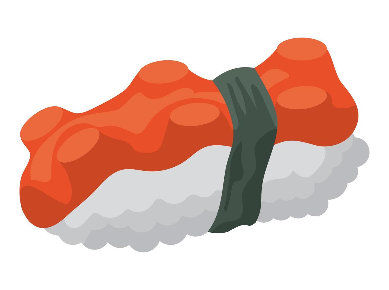 salmon sushi asian food vector