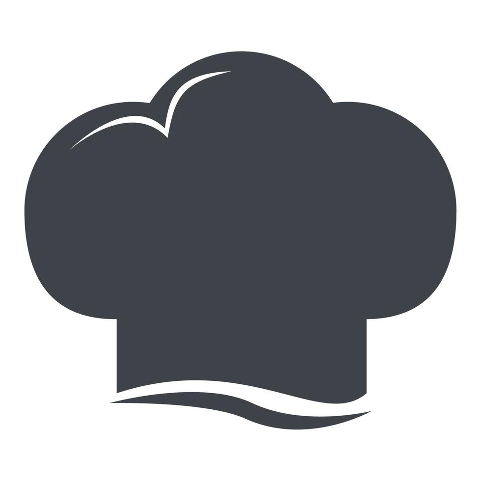 chef hat kitchen utensil silhouette vector