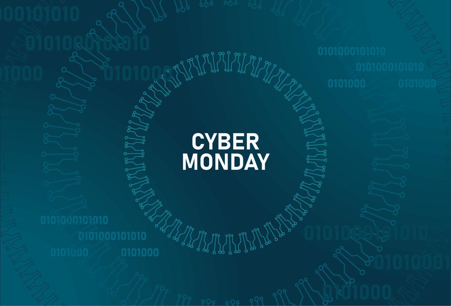 cyber monday circuit electric vector