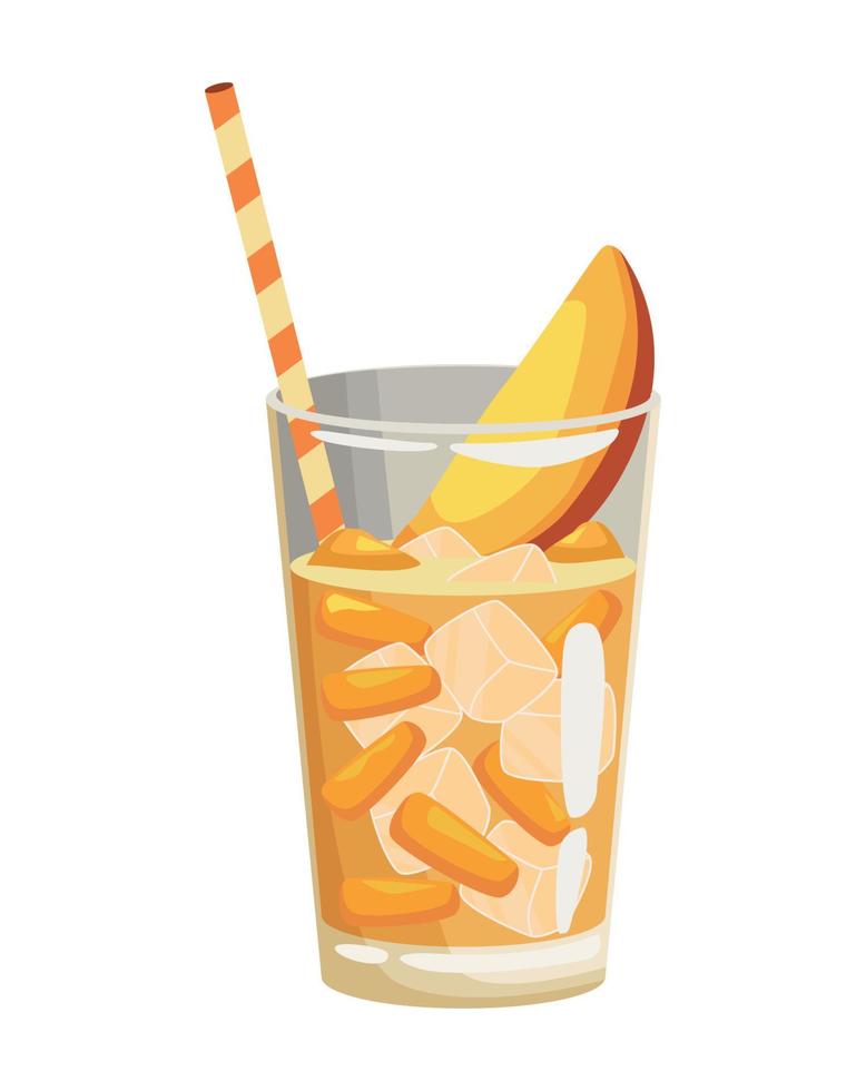 refresh mango drink vector