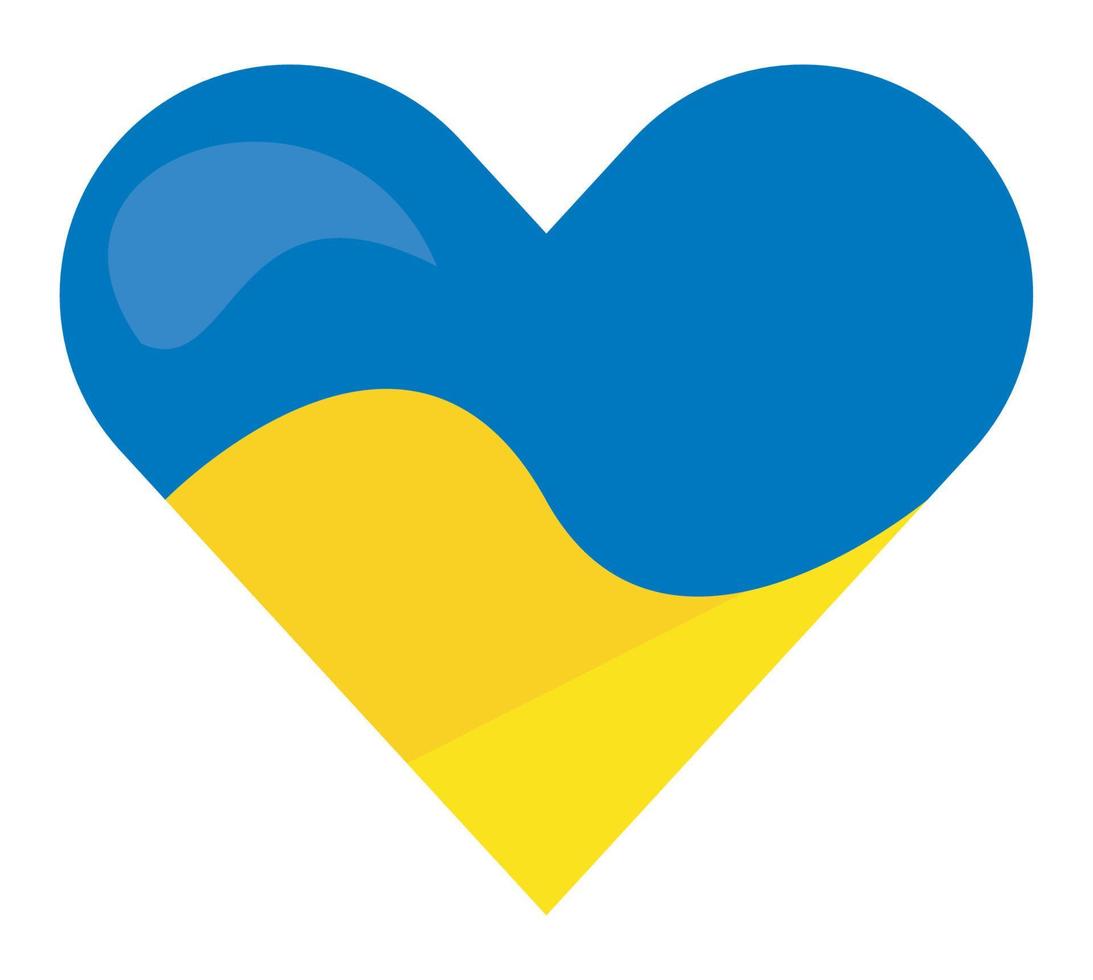 ucrania bandera corazón amor vector