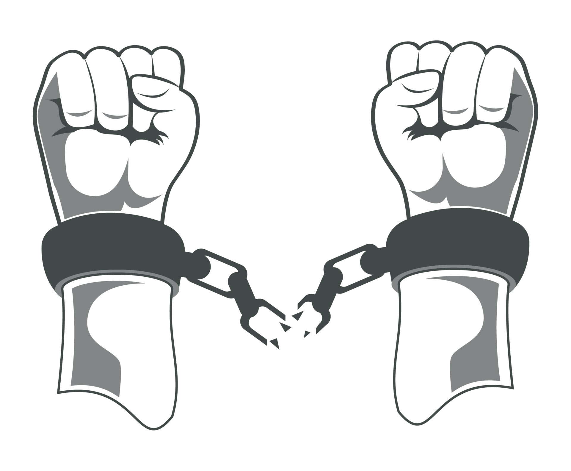 hands breaking chain 14175303 Vector Art at Vecteezy