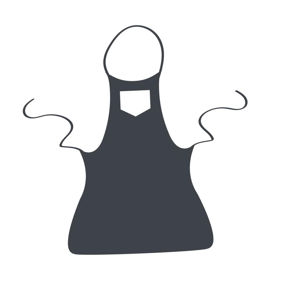 apron kitchen utensil silhouette vector