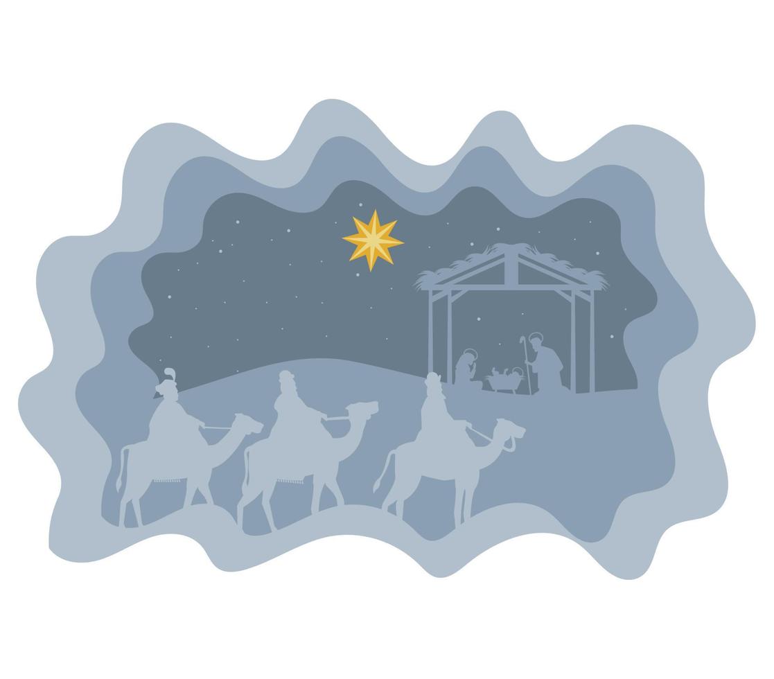 wise men mangers characters vector