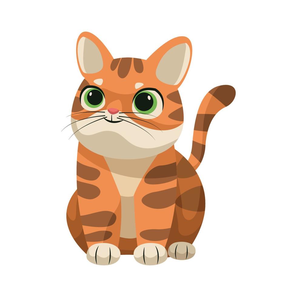 lindo gatito vector